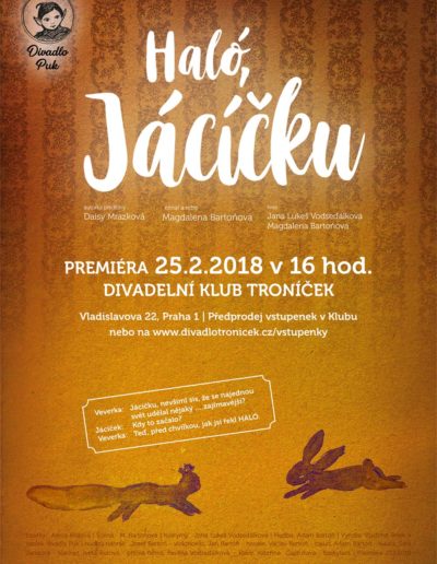 plakát Háló Jácíčku, Divadlo Puk